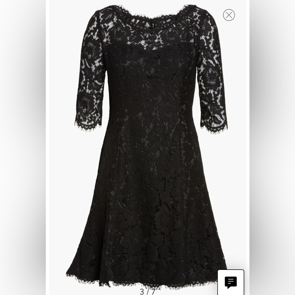 Eliza j lace fit & flare cocktail dress